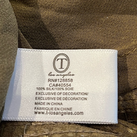 T Los Angeles silk top with sequins - Picture 5 of 8